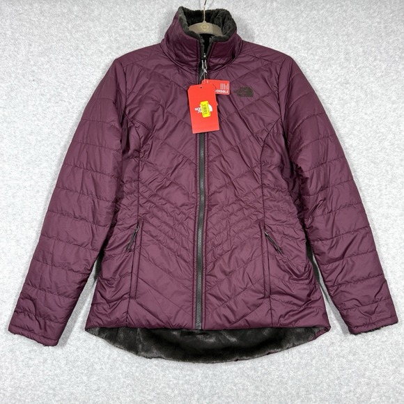 North Face Jacket Womens Medium Mossbud Insulated Reversible Coat Fig Brown NWT - Picture 1 of 16